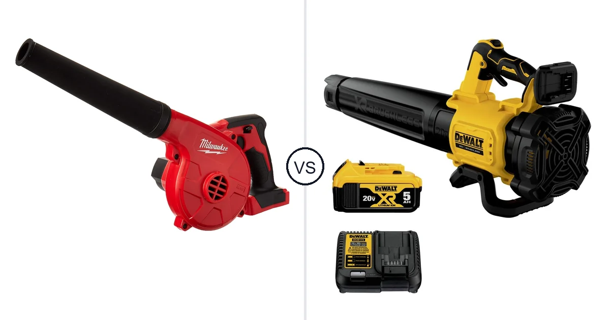 Comparison of Milwaukee 0884-20 and DEWALT DCBL722P1