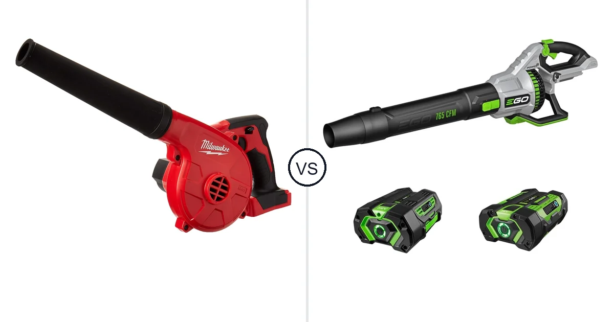 Comparison of Milwaukee 0884-20 and EGO Power+ LB7654