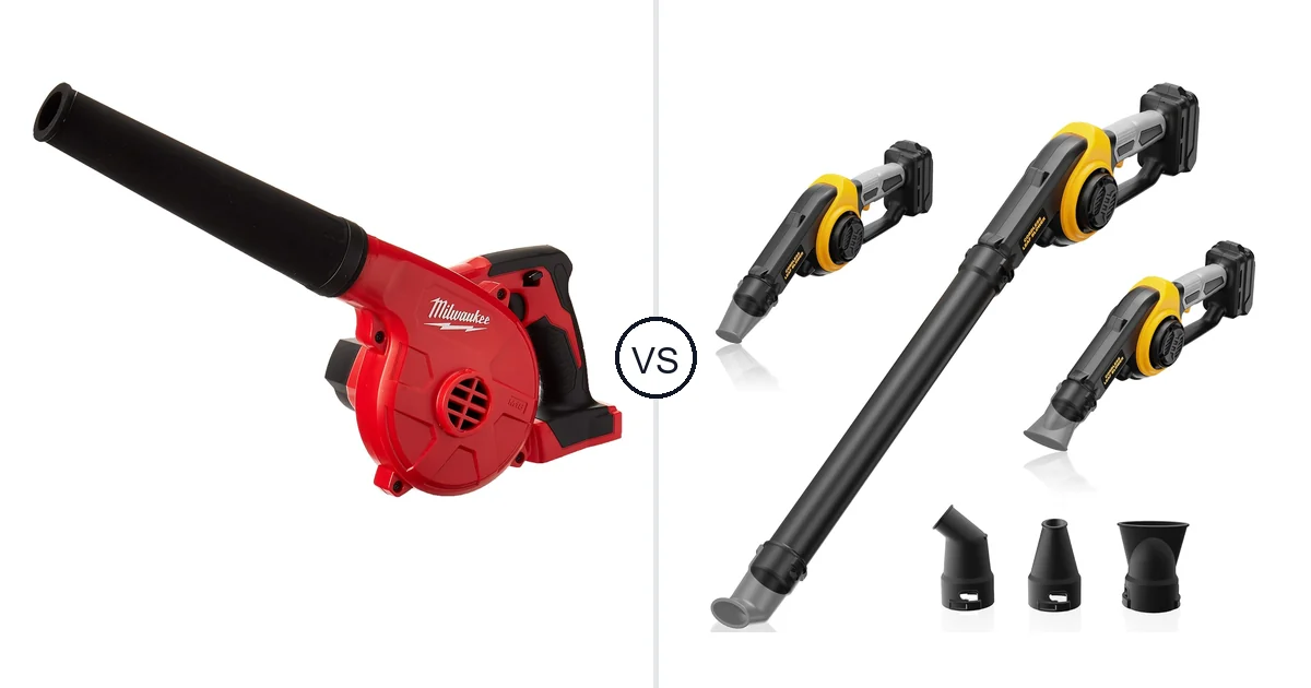 Comparison of Milwaukee 0884-20 and HEINPRO Cordless Leaf Blower Compatible