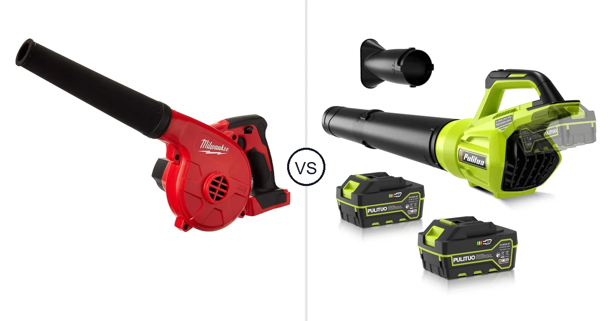 Comparison of Milwaukee 0884-20 and PULITUO Leaf Blower Cordless