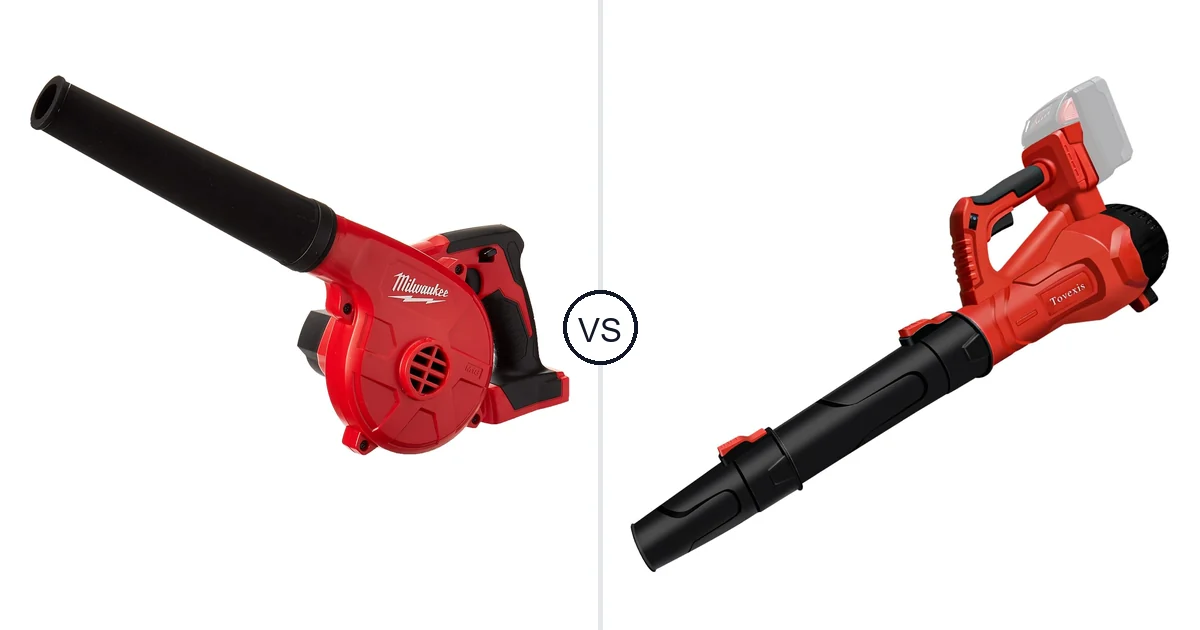Comparison of Milwaukee 0884-20 and Tovexis Cordless Leaf Blower