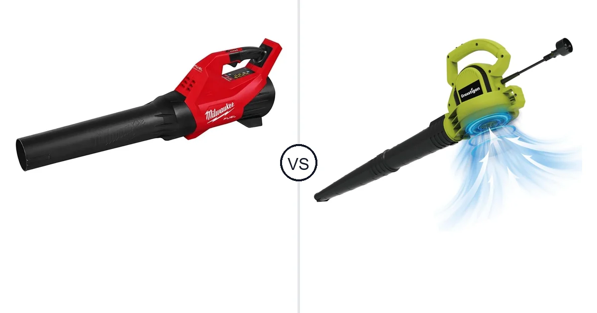 Comparison of Milwaukee 3017-20 and GRASSTIGON Grasstigon Leaf Blower