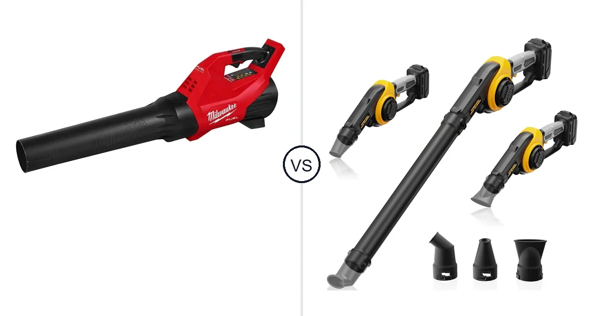 Comparison of Milwaukee 3017-20 and HEINPRO Cordless Leaf Blower Compatible