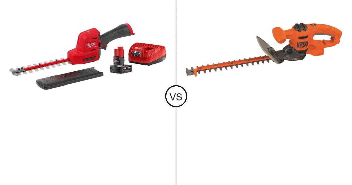 Milwaukee 8 Hedge Trimmer vs BLACK+DECKER BEHTS125: Best Hedge