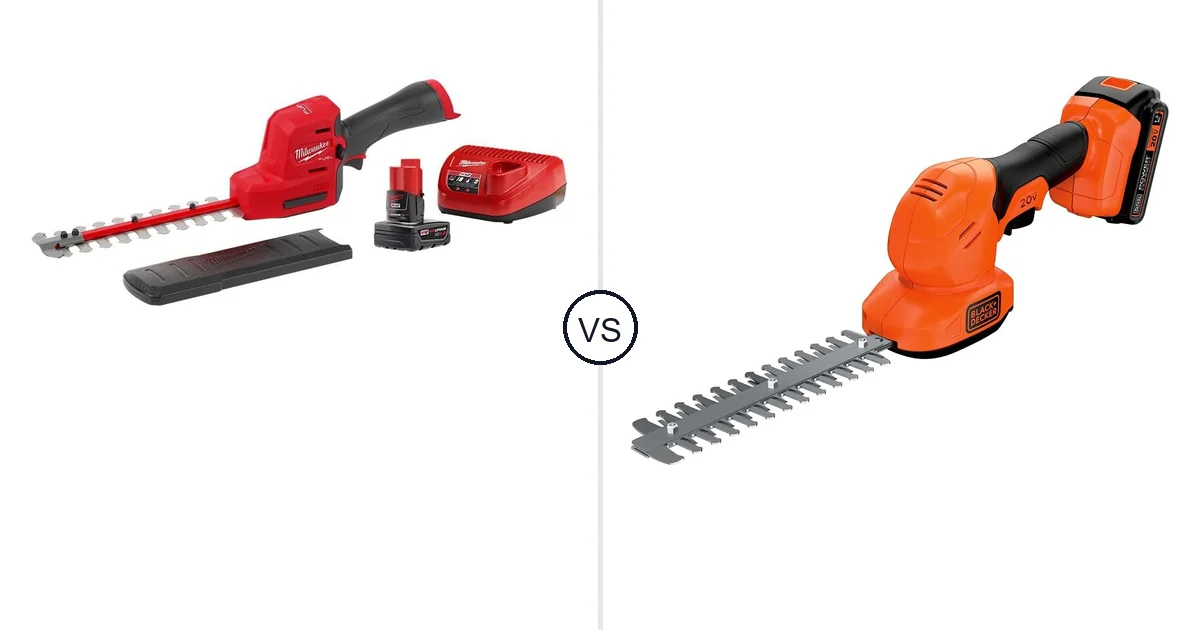 Milwaukee 8 Hedge Trimmer vs BLACK+DECKER BCSS820C1: Best Hedge
