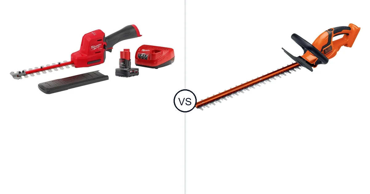 Milwaukee 8 Hedge Trimmer vs BLACK+DECKER LHT2436B: Best Hedge Trimmer