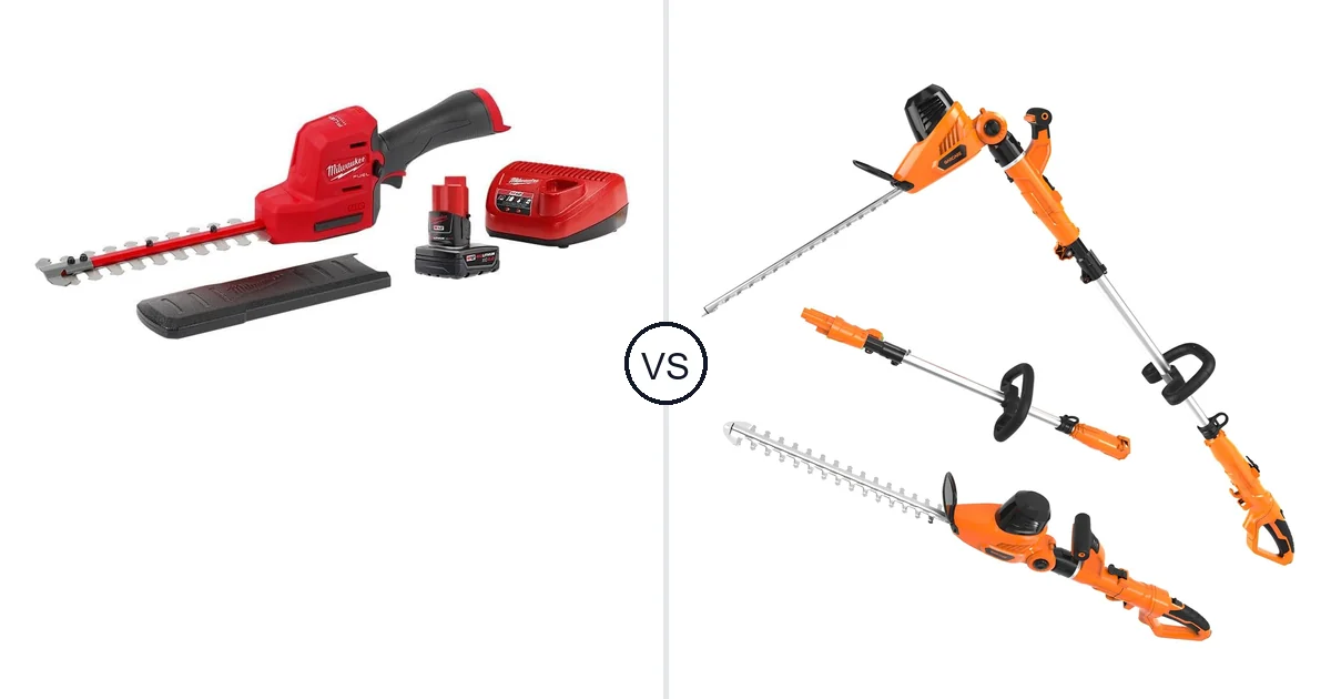 Milwaukee 8 Hedge Trimmer vs GARCARE 2 in 1: Best Hedge Trimmer