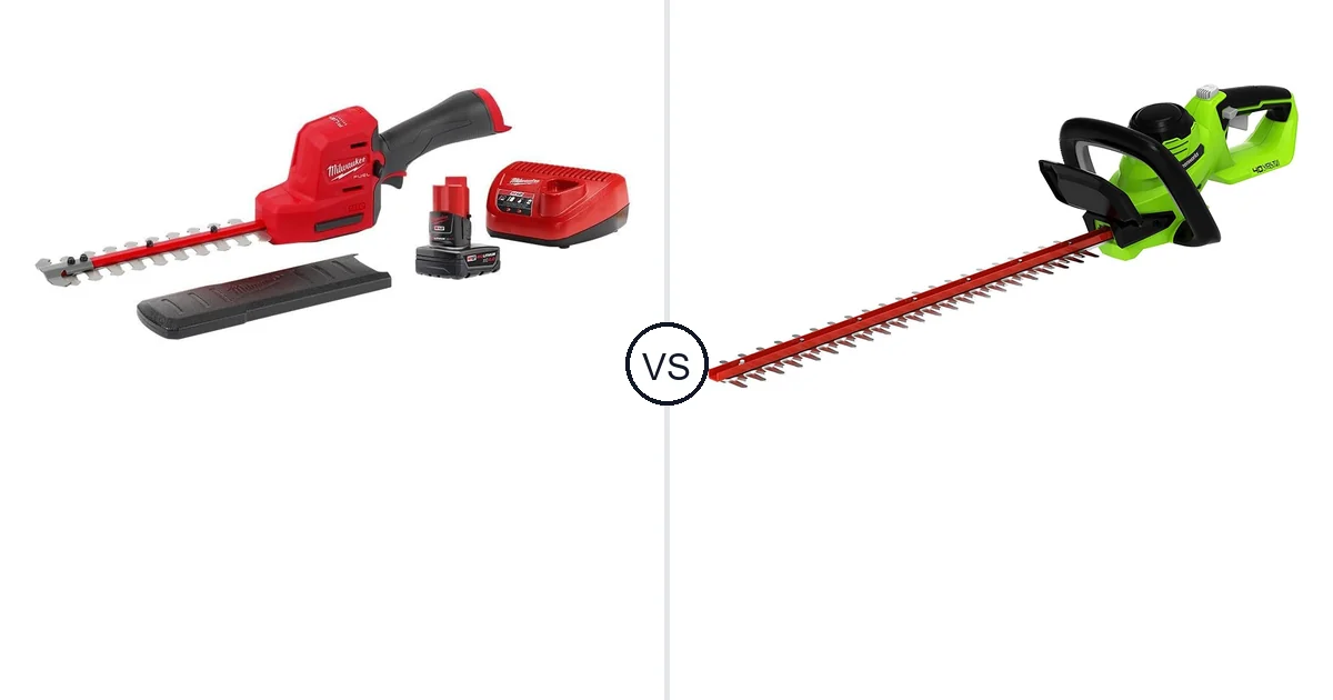 Milwaukee 8 Hedge Trimmer vs Greenworks 40V: Best Hedge Trimmer for