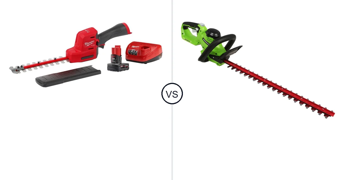 Milwaukee 8 Hedge Trimmer vs Greenworks 24V: Best Hedge Trimmer for