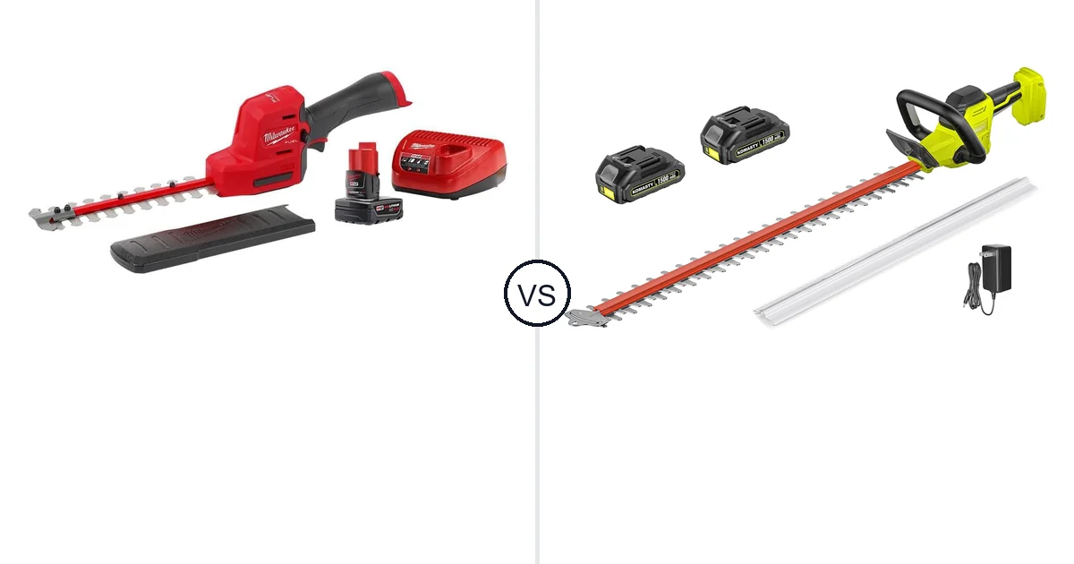 Milwaukee 8 Hedge Trimmer vs KOMASTY 22 Inch Hedge Trimmer Comparison