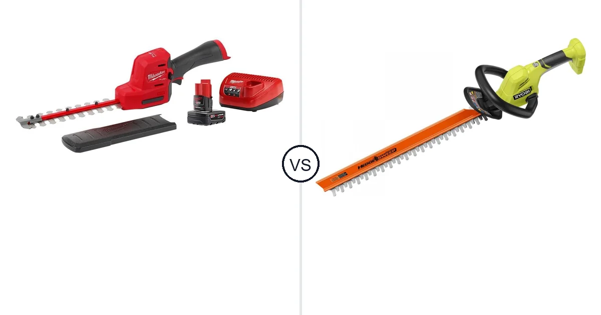Milwaukee 8 Hedge Trimmer vs RYOBI 18V: Best Hedge Trimmer for Your
