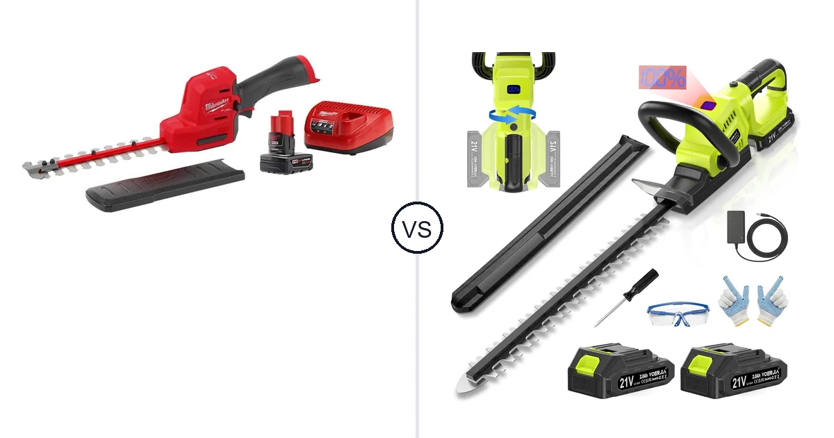 Milwaukee 8 Hedge Trimmer vs VOERJIA 3000RPM: Best Hedge Trimmer for