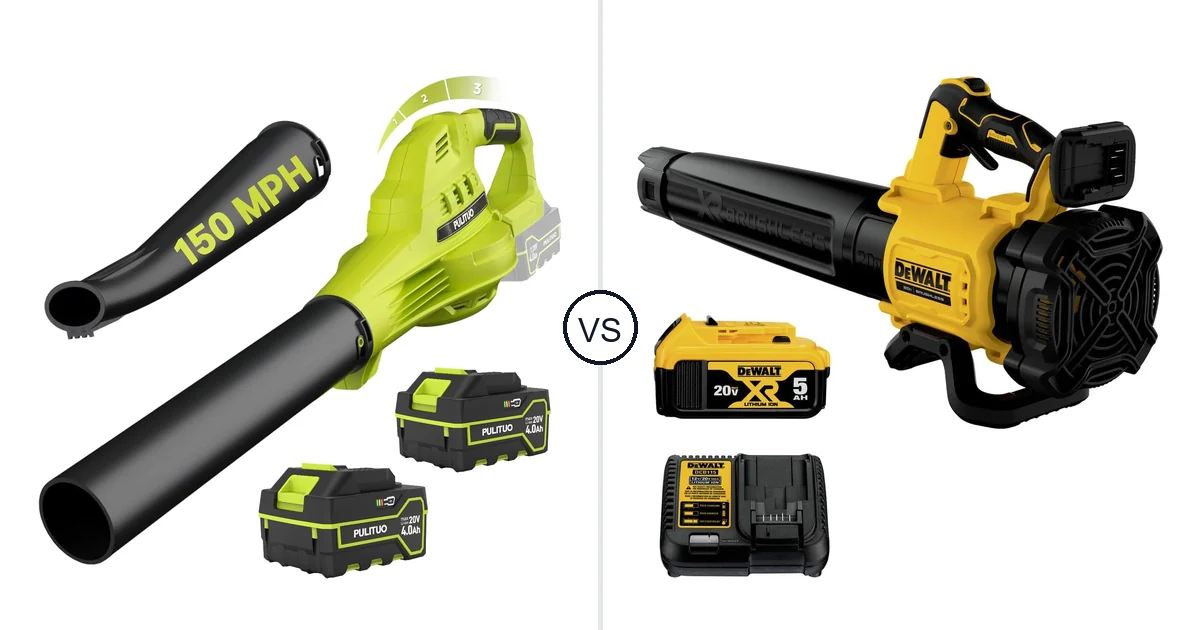 Comparison of PULITUO Updated 4.0 Batteries, Green and DEWALT DCBL722P1