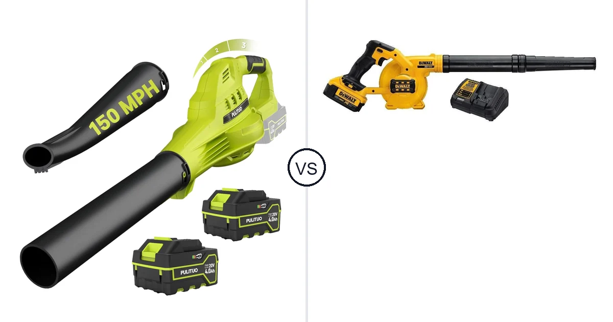 Comparison of PULITUO Updated 4.0 Batteries, Green and DEWALT DCE100M1