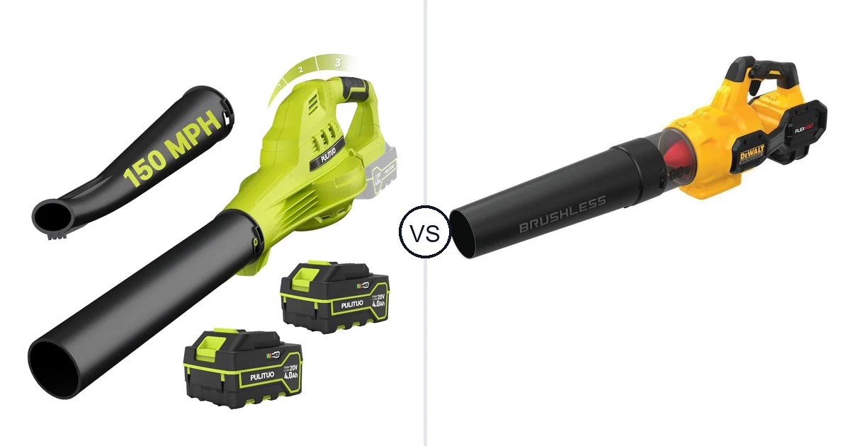 Comparison of PULITUO Updated 4.0 Batteries, Green and DEWALT Handheld