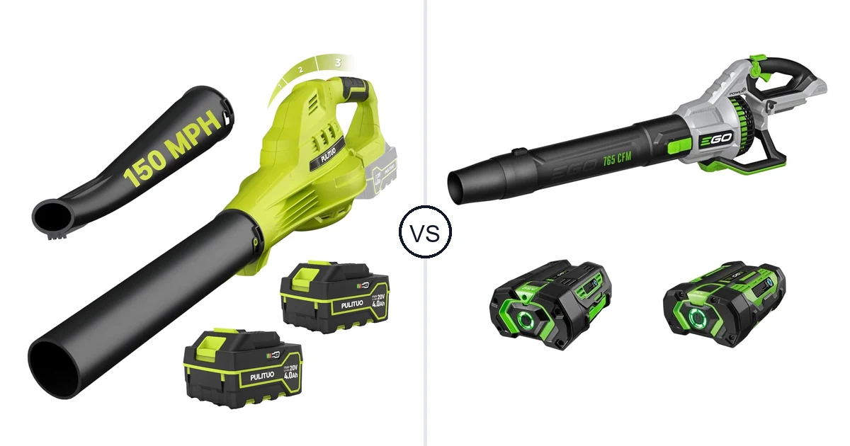 Comparison of PULITUO Updated 4.0 Batteries, Green and EGO Power+ LB7654