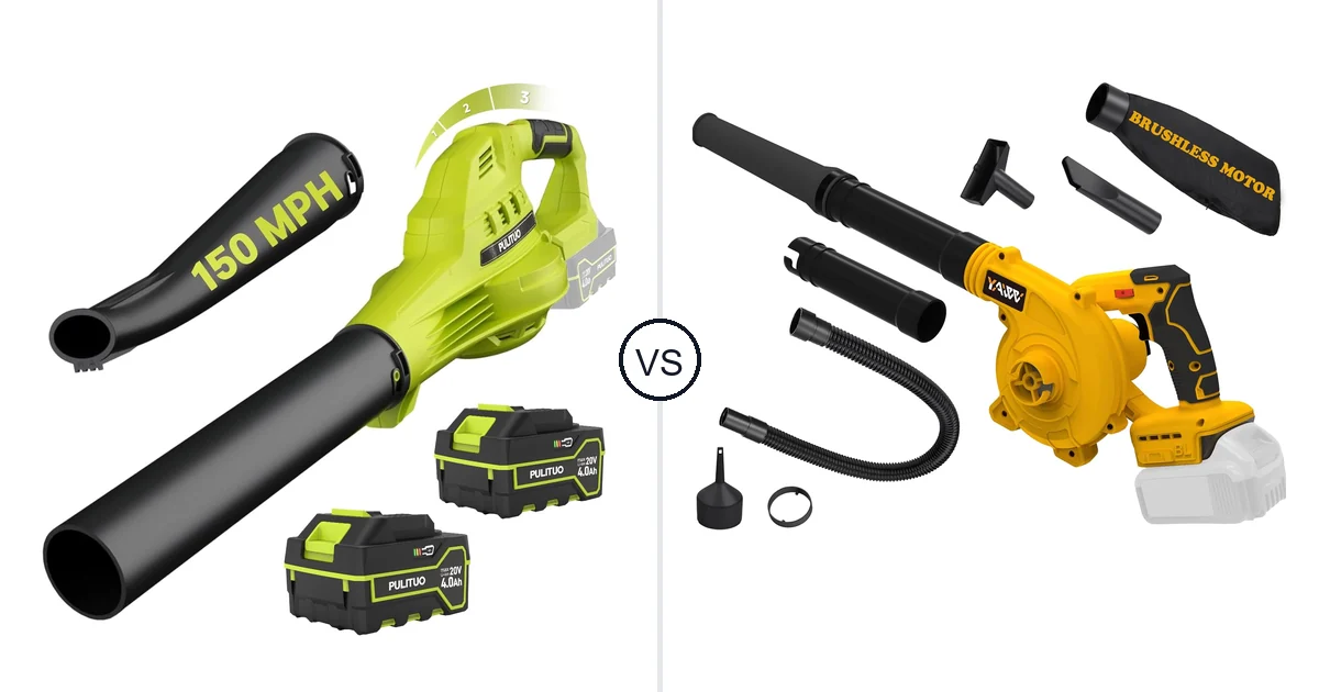 Comparison of PULITUO Updated 4.0 Batteries, Green and YAWV Leaf Blower