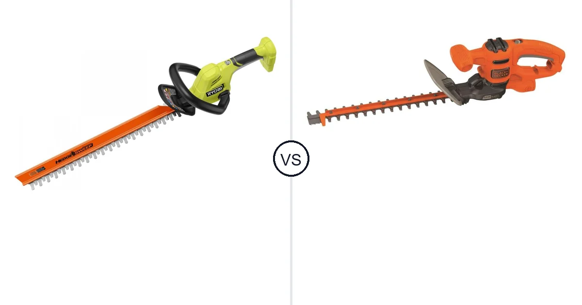 RYOBI 18V vs BLACK+DECKER BEHTS125: Hedge Trimmer Performance in
