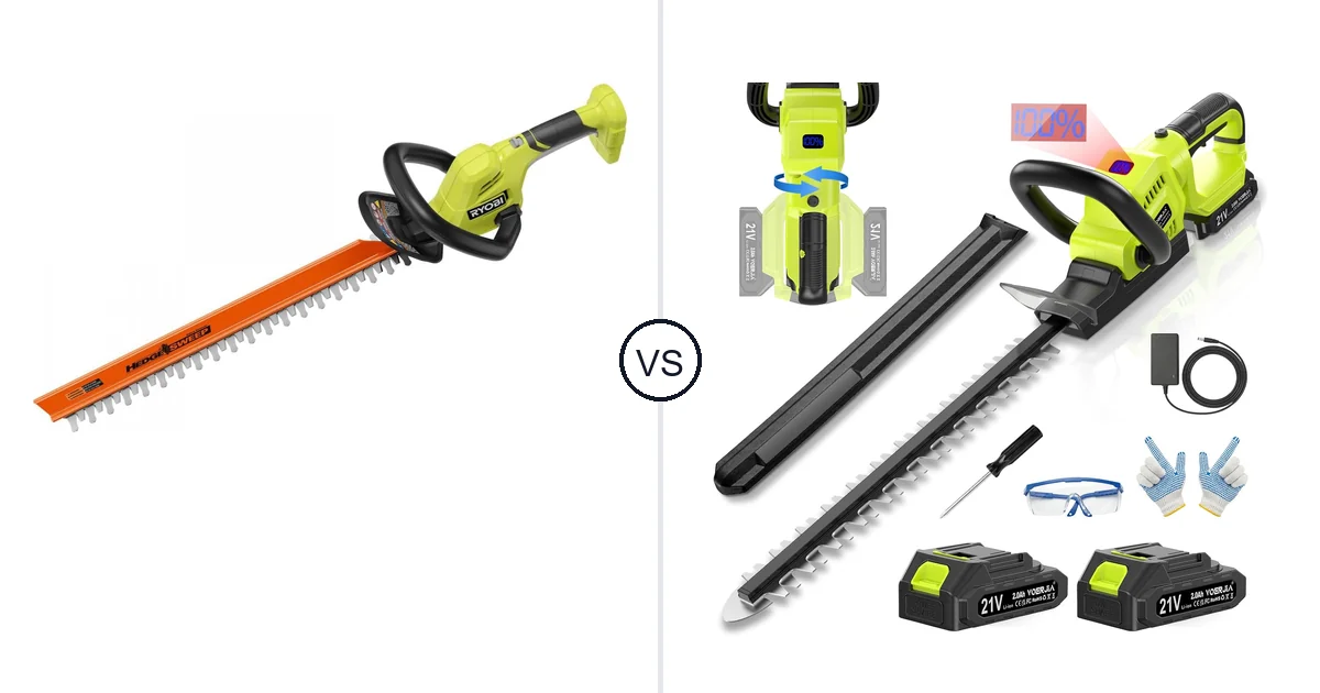 RYOBI 18V vs VOERJIA 3000RPM Hedge Trimmer: Best for You?