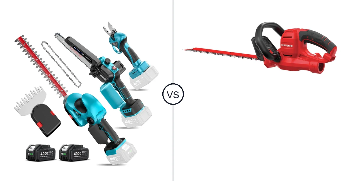 Comparison of Seesii Electric Chainsaw Trimmer Pruner: 3-in-1 Cordless and CRAFTSMAN CMEHTS8022