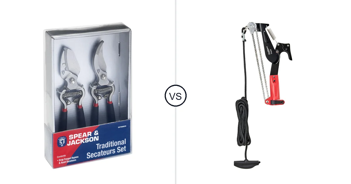 Comparison of Spear & Jackson Traditional Bypass & Anvil Set and Corona 1-1/4