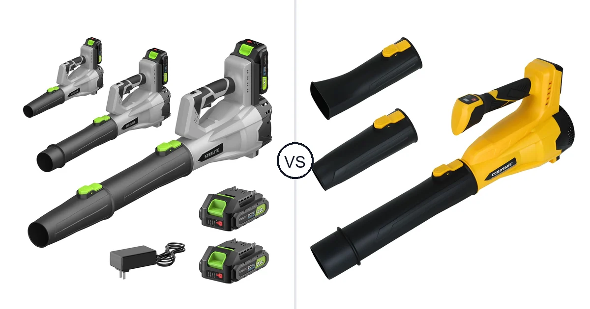 Comparison of Steelite 21V and COMOWARE CN-Leaf Blower Only