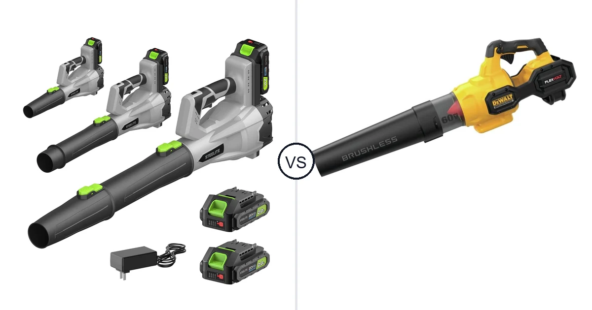 Comparison of Steelite 21V and DEWALT DCBL772B