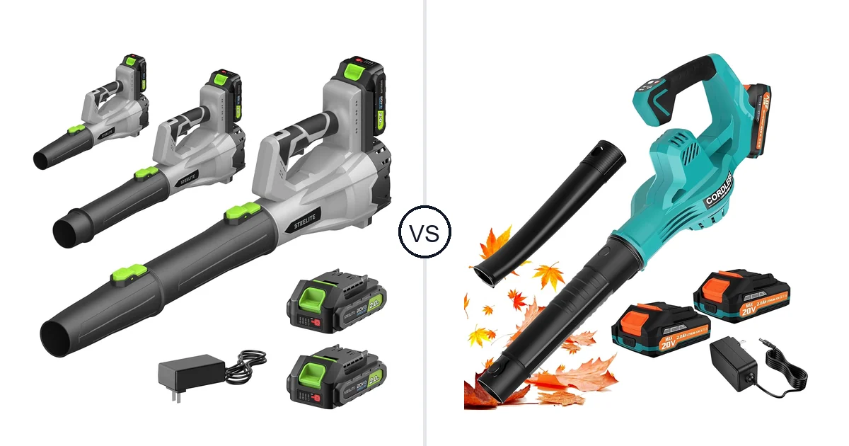 Comparison of Steelite 21V and RAXONE Leaf Blowers