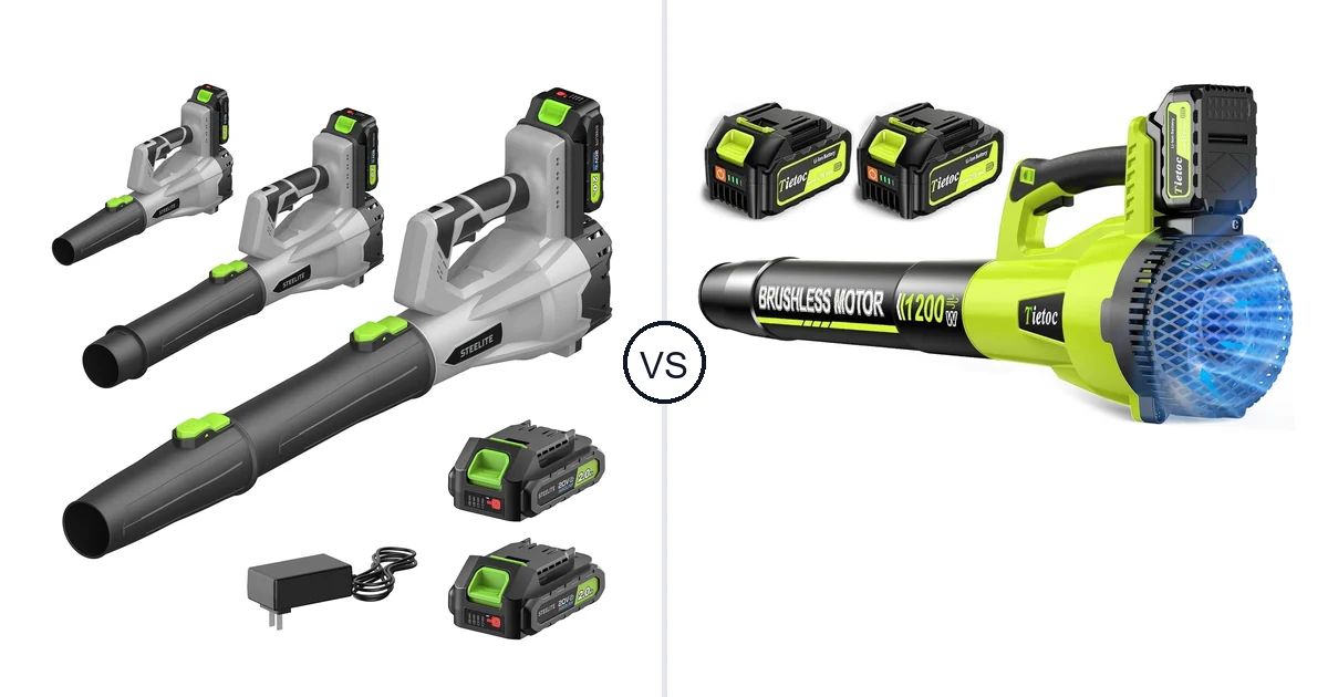Comparison of Steelite 21V and tietoc 1200W
