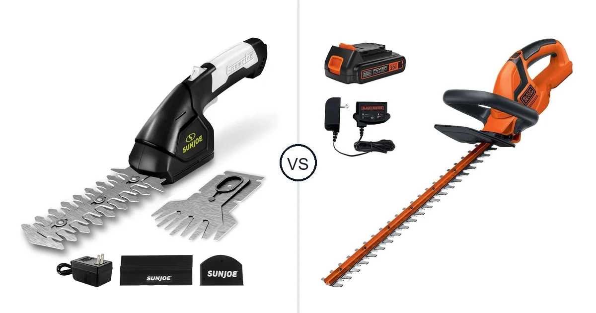 Comparison of Sun Joe HJ604C and BLACK+DECKER LHT2220