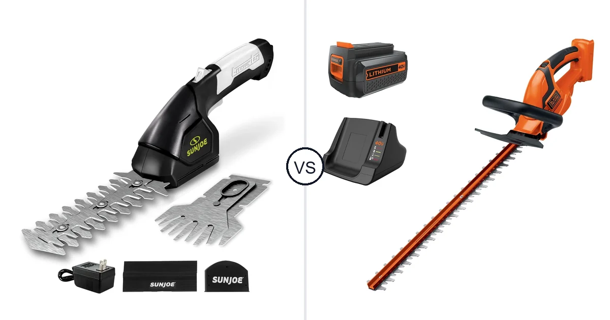 Comparison of Sun Joe HJ604C and BLACK+DECKER LHT2436