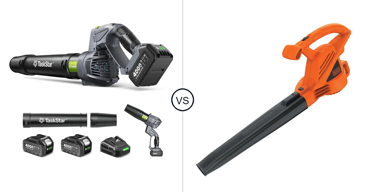 TaskStar Cordless Rotary vs BLACK+DECKER LB700: Best Leaf Blower for