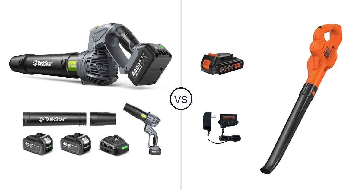 TaskStar Cordless Rotary vs BLACK+DECKER LSW221: Best Leaf Blower
