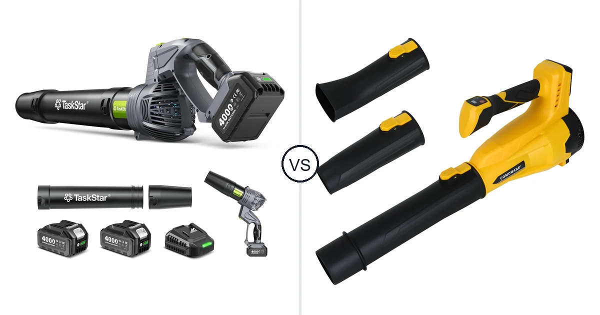 TaskStar Cordless Rotary vs COMOWARE CN-Leaf Blower: Best Leaf