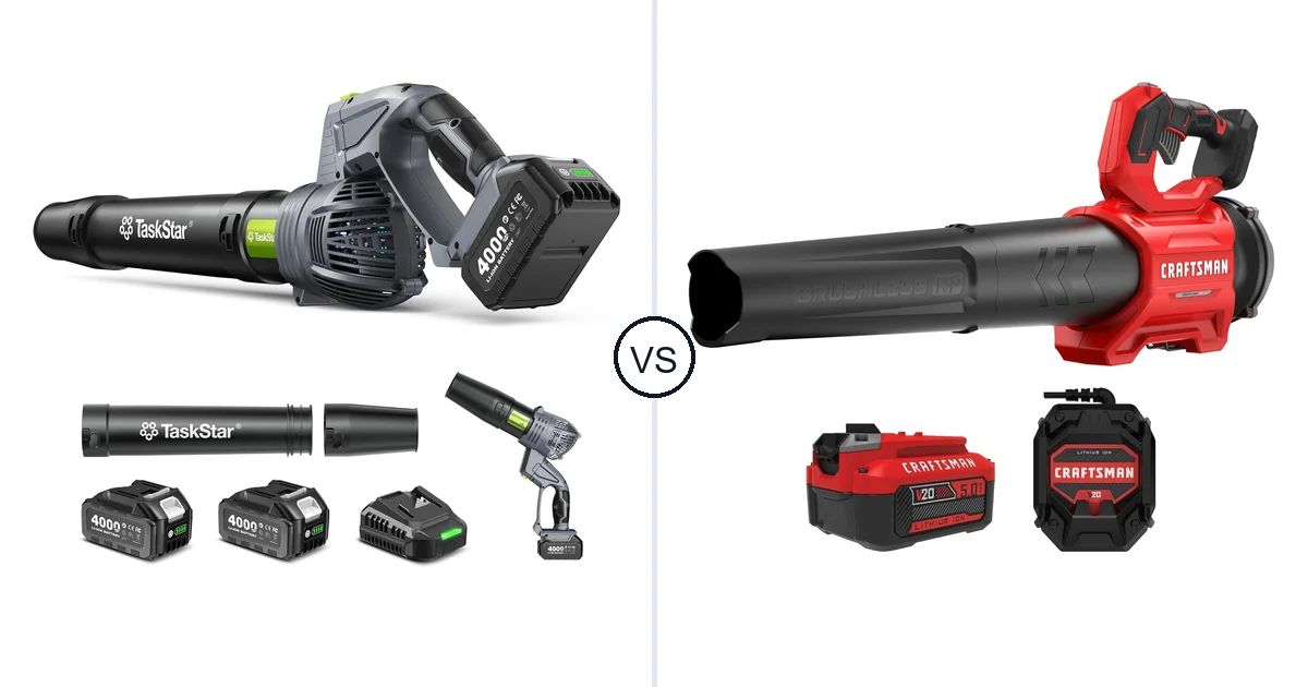 TaskStar Cordless Rotary vs CRAFTSMAN V20* Leaf Blower