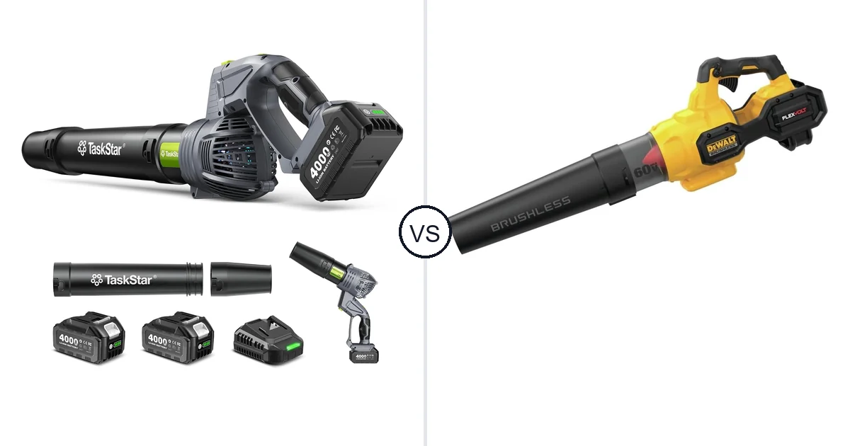 TaskStar Cordless Rotary vs DEWALT DCBL772B: Leaf Blower Comparison