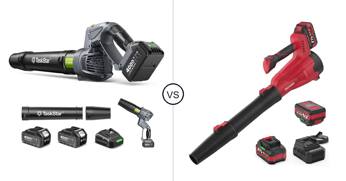 TaskStar Cordless Rotary vs Garriotec: Best Leaf Blower