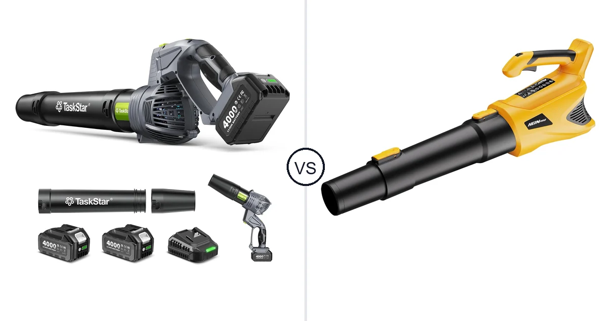 TaskStar Cordless Rotary vs HEINPRO Leaf Blower: Best Leaf Blower