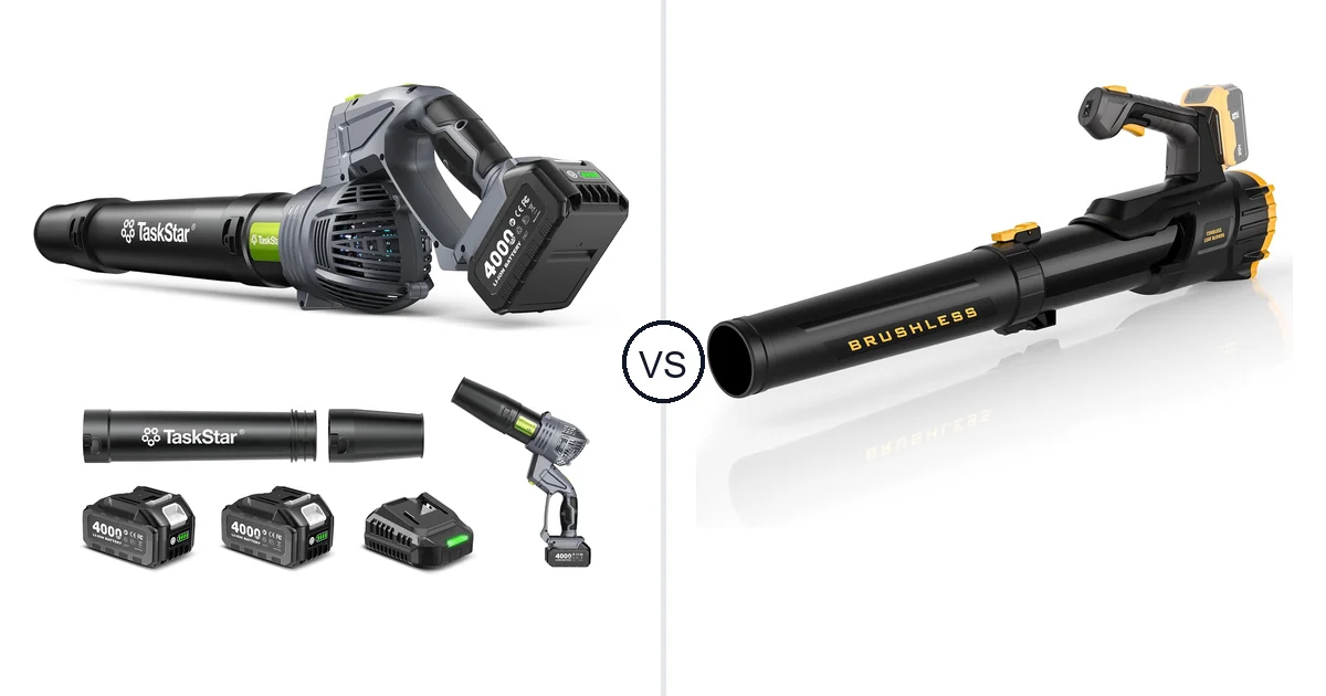 TaskStar Cordless Rotary vs IEBUDA SX-CLB002-P02: Leaf Blower