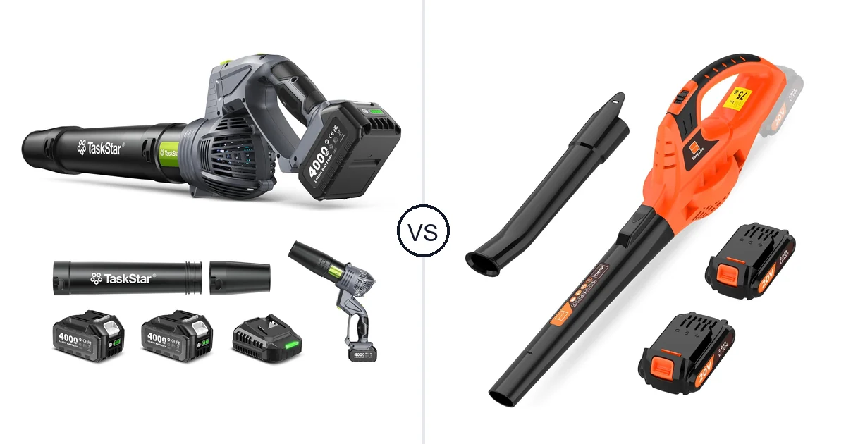 Comparison of TaskStar Cordless Rotary Leaf Blower and Leisch Life Cordless Leaf Blower