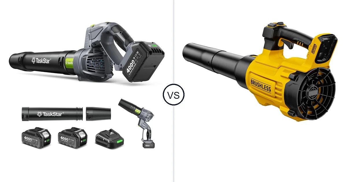 Comparison of TaskStar Cordless Rotary Leaf Blower and PWOKVEC CFM/125