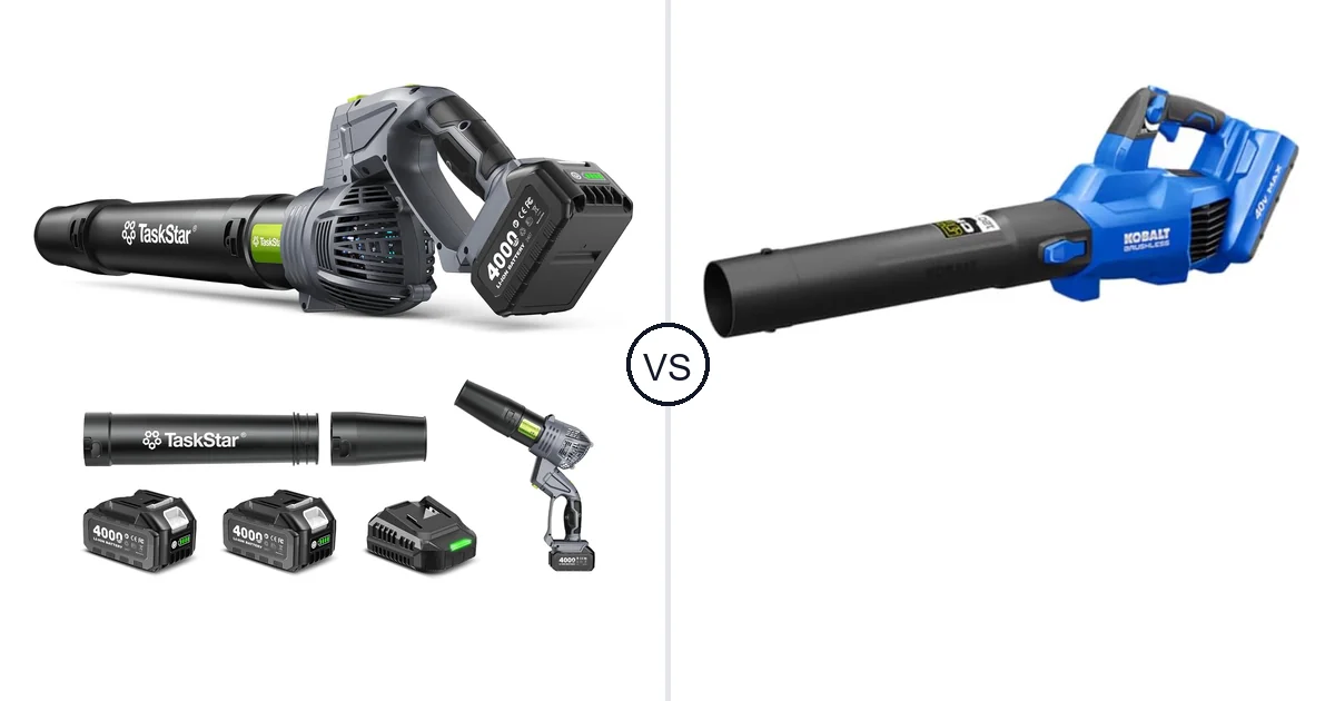 Comparison of TaskStar Cordless Rotary Leaf Blower and SPPRANDOM Handheld