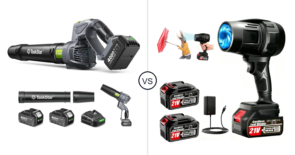 TaskStar Cordless Rotary vs Vopot Cordless Leaf Blower: Leaf Blower