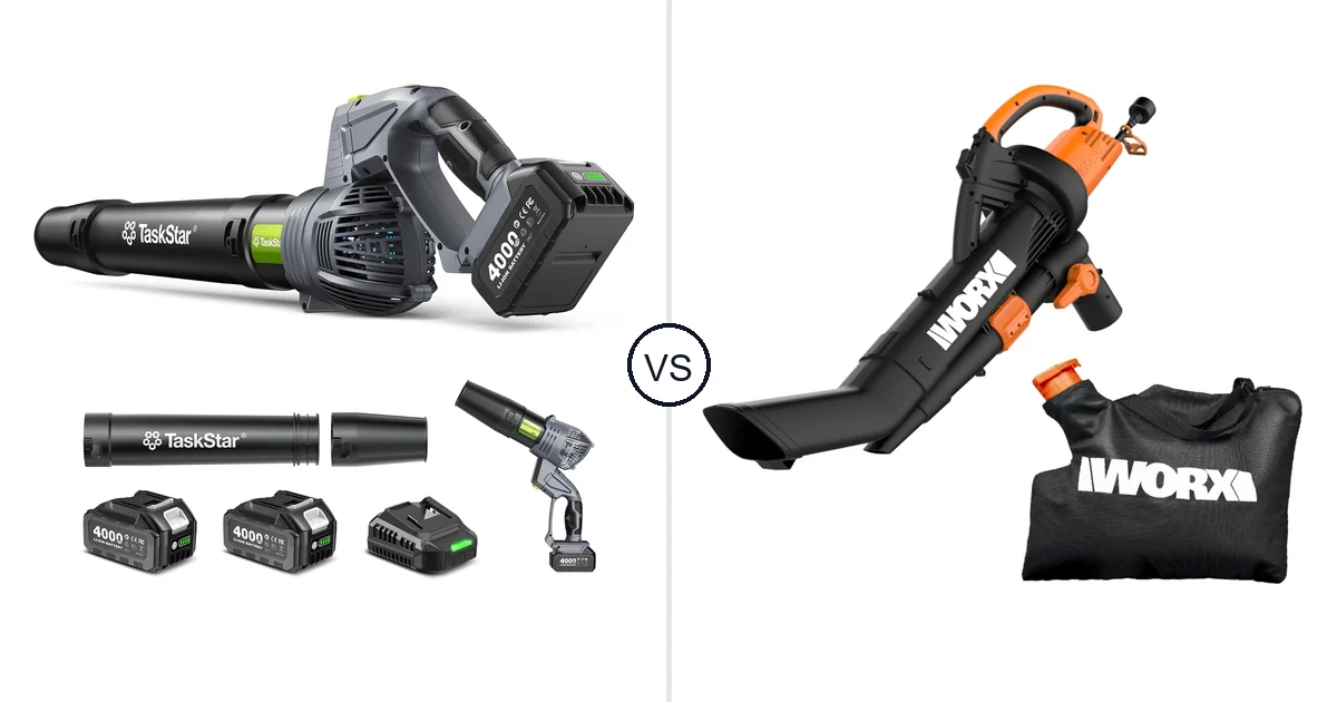 TaskStar Cordless Rotary vs WORX WG509: Vacuum Comparison (Key