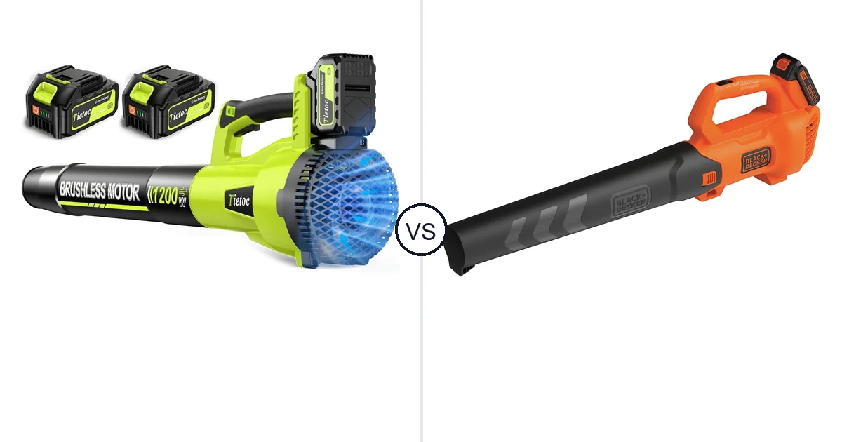 Tietoc 1200W vs BLACK+DECKER BCBL700D1: Leaf Blower Battle