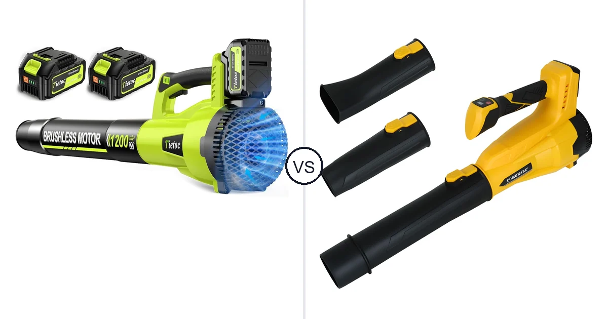 Tietoc 1200W vs COMOWARE CN-Leaf Blower Only: Best Leaf Blower