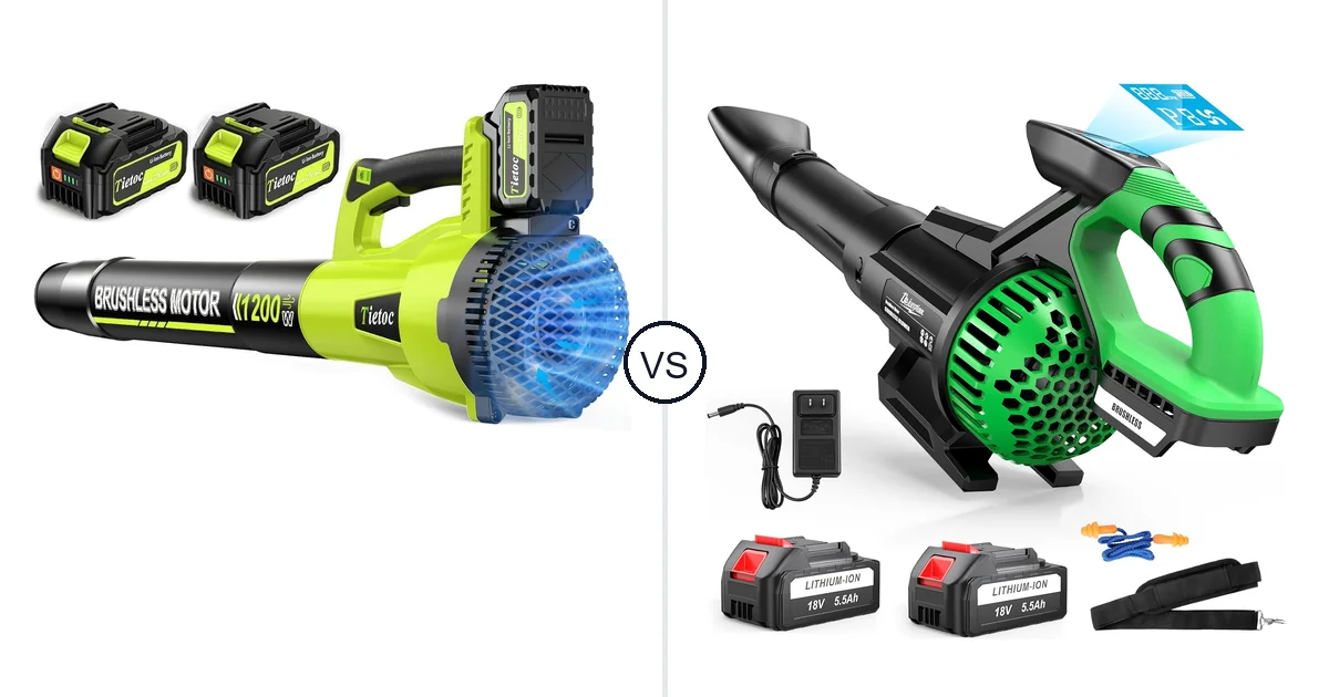 Tietoc 1200W vs DEJUNPIOOL CFM/180: Leaf Blower Comparison