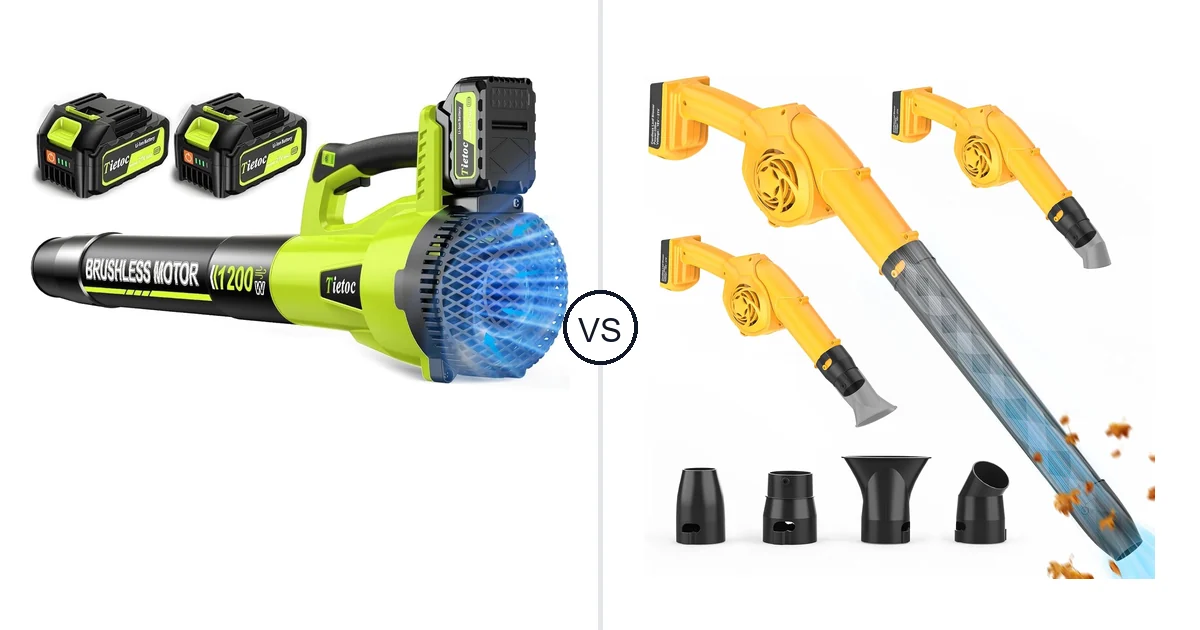 Tietoc 1200W vs Denqir Leaf Blower: Which Leaf Blower Should You Buy?