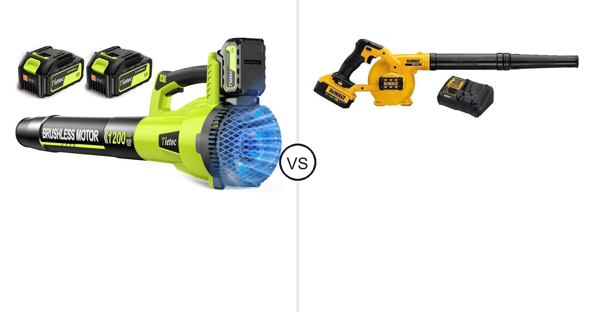 Comparison of tietoc 1200W and DEWALT DCE100M1