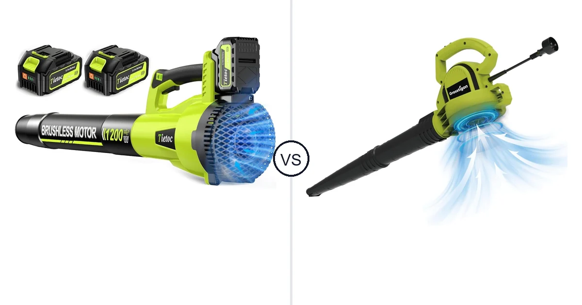 Tietoc 1200W vs GRASSTIGON Leaf Blower: Best Leaf Blower for Your